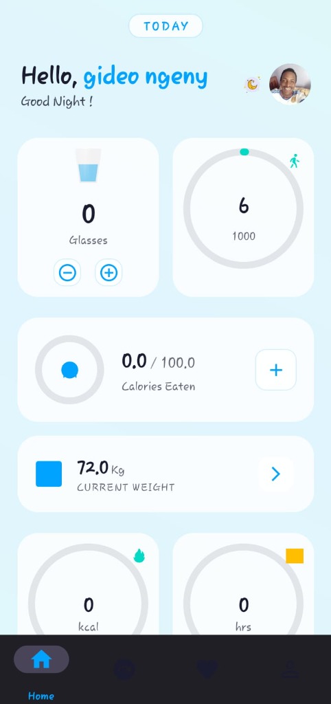 Vitalis App Home Screen